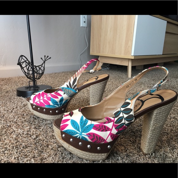 Sexy open toe chunky heeled sandals - Picture 1 of 3